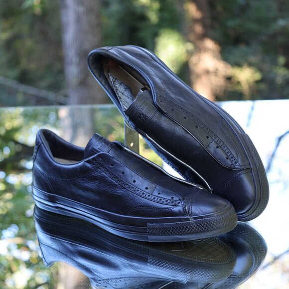 Converse x John Varvatos Black Leather Slip On 2016 - Picture 3 of 16